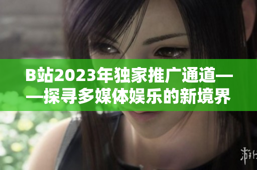 B站2023年独家推广通道——探寻多媒体娱乐的新境界 B站2023年独家推广通道——探寻多媒体娱乐的新境界