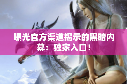 曝光官方渠道揭示的黑暗内幕：独家入口！