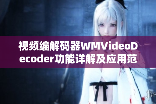 视频编解码器WMVideoDecoder功能详解及应用范围